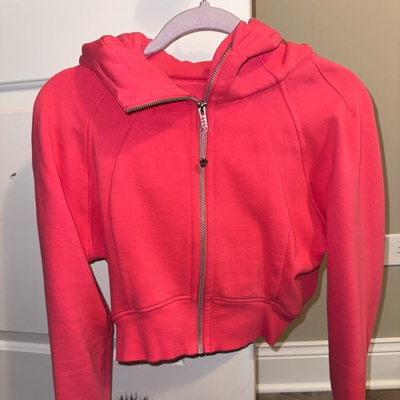 Pink lululemon cropped zip up hoodie size small - Picture 3 of 6